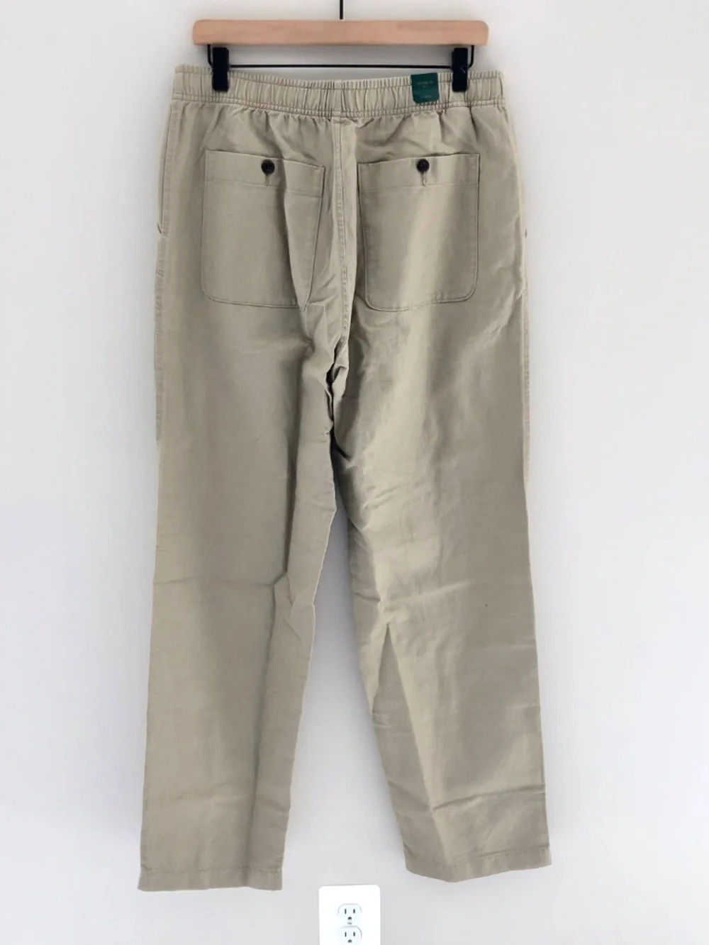 NWT J.Crew Men's Pier Pant in Cotton-linen Blend Canvas Khaki